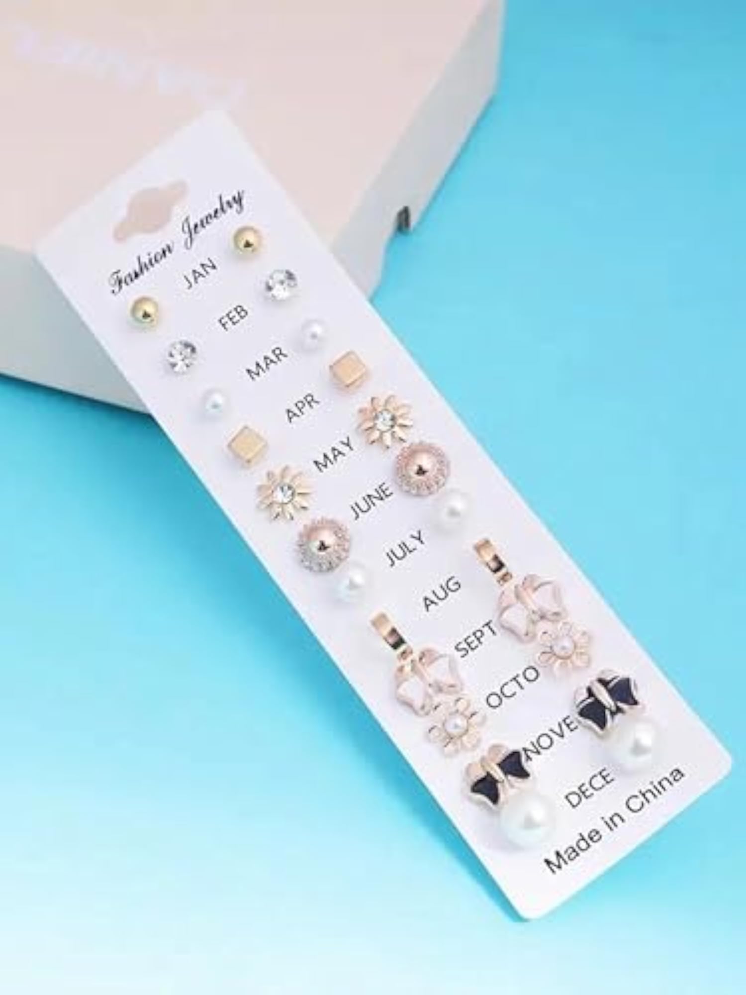21 Pairs Combo Earring Set for Women, Gold Plated Styles